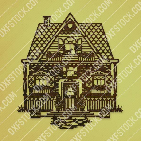 Wonderful house vector design files - SVG DXF EPS AI CDR