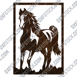 DXF File for CNC Plasma Router Laser Cut DXF-CDR Files Dream Big Horse 