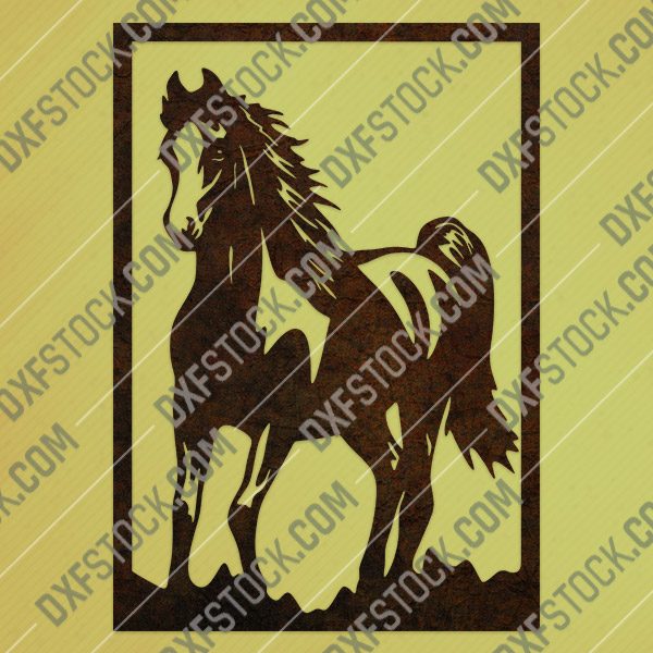 Horse decor vector design files - DXF SVG EPS AI CDR