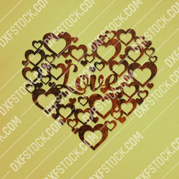 Love heart design files - EPS AI SVG DXF CDR