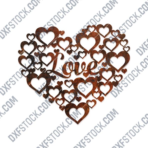 Love heart design files - EPS AI SVG DXF CDR