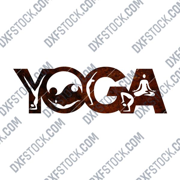 YOGA wall decor vector design files