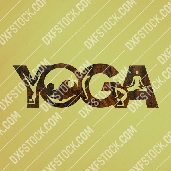 YOGA wall decor vector design files