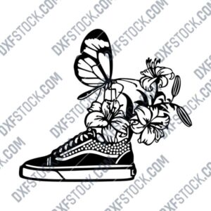 Butterfly with Shoe DXF File