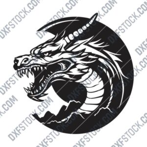 Dragon Head DXF Files