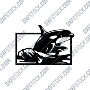 Whale Wall Decor DXF Files