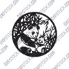 Panda Wall Decor DXF Files