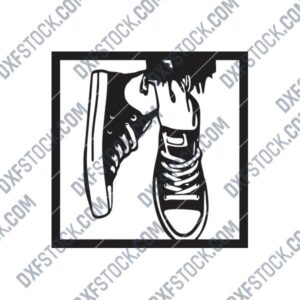 Foot Wall Decor DXF Files