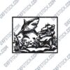 Shark Wall Decor DXF Files