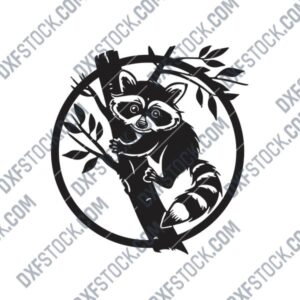 Raccoon Wall Decor DXF Files